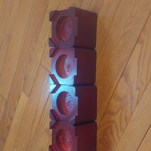 Richards Solid Wood Bed Lifters in Mahogany Finish - Picture 2 of 3